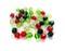 Faceted Christmas Dangle Charm Mix, 20 piece Glass Bead Charms in Red Green & White, Adorabilities
